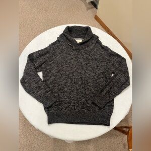 Men’s Original Weatherproof Vintage Sweater Size Large Black/Grey Cowl Neck